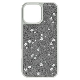 Étui haut de gamme pour smartphone au motif parsemé, iPhone® 16 Pro Max, couleur argentée