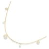 Una Angelic Strandage Crystal Pearl, taille ronde, blanc, plaqué or Una Angelic Strandage Crystal Pearl, taille ronde, blanc, plaqué or