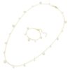 Una Angelic Strandage Crystal Pearl, taille ronde, blanc, plaqué or Una Angelic Strandage Crystal Pearl, taille ronde, blanc, plaqué or