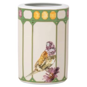 Vase Idyllia en porcelaine, motif imprimé cristal, cacatoès, petit, multicolore