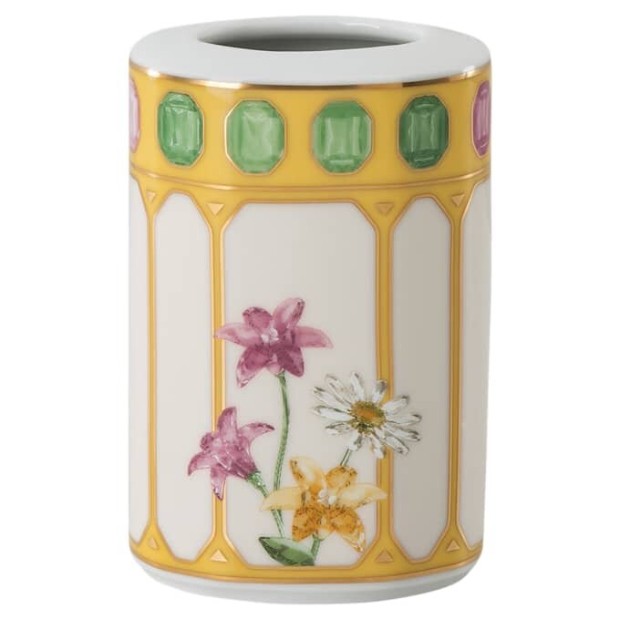 Vase Idyllia en porcelaine, motif imprimé « Crystal », fleur, jaune Vase Idyllia en porcelaine, motif imprimé « Crystal », fleur, jaune