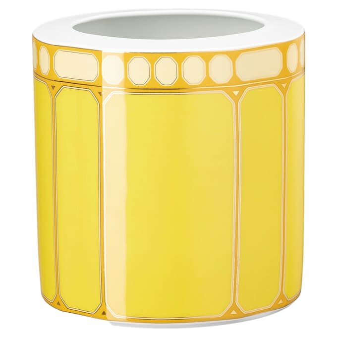 Vase Signum en porcelaine, large, jaune Vase Signum en porcelaine, large, jaune