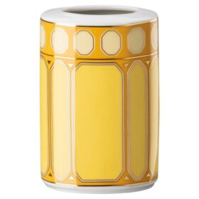Vase Signum en porcelaine, petit, jaune